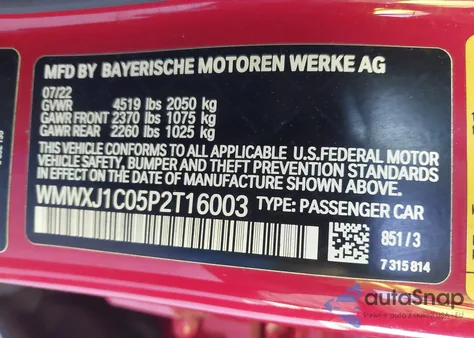 2023 Mini Clubman Cooper S z USA, uszkodzony, nr VIN WMWXJ1C05P2T16003